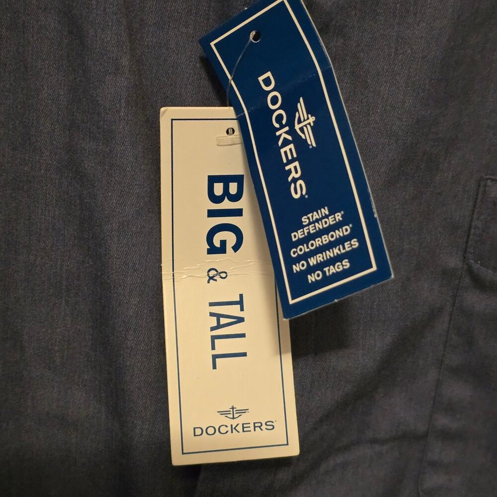 Dockers Blue Button Up Shirt 2XL NWT - Picture 4 of 4